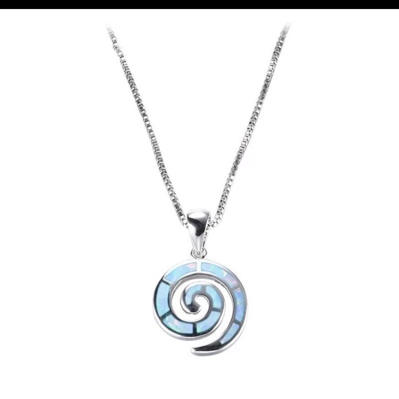 Sterling Silver Swirl Necklace - Picture 2 of 3